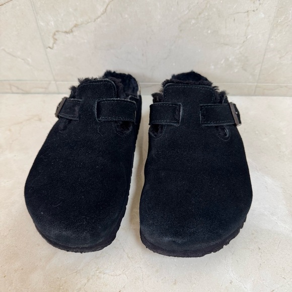 Birkenstock Boston Shearling Suede Leather Clog  Size 39 - Picture 4 of 16